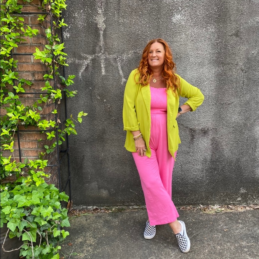 Bubblegum pink jumpsuit